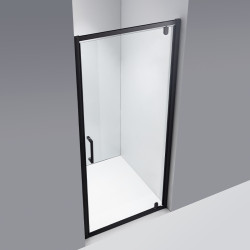DRZWI PRYSZNICOWE ZOE CZARNE 90 CM 6 MM ZOE-BL-90