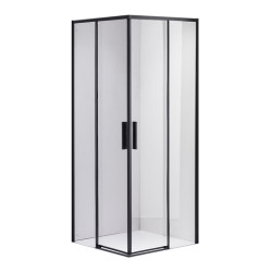 KABINA PRYSZNICOWA KWADRATOWA SUPER SLIM NOVA CZARNA 80x80 CM 6 MM NOVA-BL-80X80