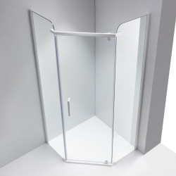KABINA PRYSZNICOWA PIĘCIOKĄTNA KZ91A BIAŁA 80x80 CM KZ91A-WH-80