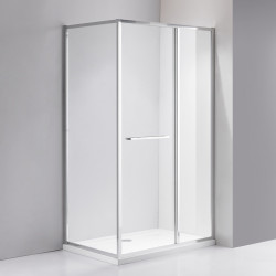 KABINA PRYSZNICOWA PROSTOKĄTNA KIRA CHROM 120X80 CM KIRA-120X80