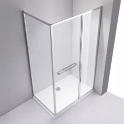 KABINA PRYSZNICOWA PROSTOKĄTNA KIRA CHROM 120X80 CM KIRA-120X80