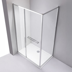 KABINA PRYSZNICOWA PROSTOKĄTNA KIRA CHROM 120X80 CM KIRA-120X80