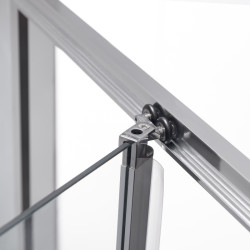 KABINA PRYSZNICOWA PROSTOKĄTNA KIRA CHROM 120X80 CM KIRA-120X80