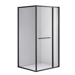 KABINA PRYSZNICOWA PROSTOKĄTNA KIRA CZARNA 100X90 CM KIRA-BL-100X90