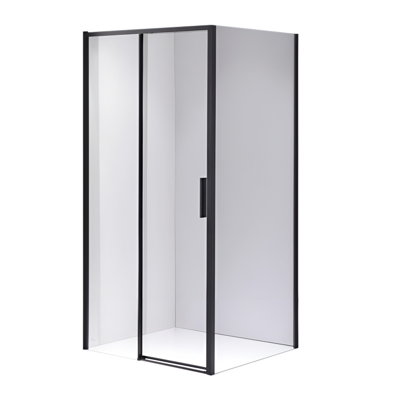 KABINA PRYSZNICOWA PROSTOKĄTNA SUPER SLIM NOVA CZARNA 120x90 CM 6 MM NOVA-BL-120X90