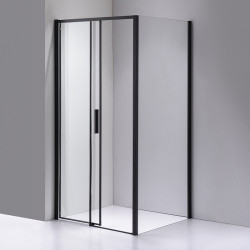 KABINA PRYSZNICOWA PROSTOKĄTNA SUPER SLIM NOVA CZARNA 120x90 CM 6 MM NOVA-BL-120X90