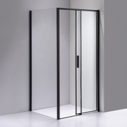 KABINA PRYSZNICOWA PROSTOKĄTNA SUPER SLIM NOVA CZARNA 120x90 CM 6 MM NOVA-BL-120X90