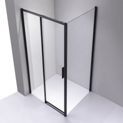 KABINA PRYSZNICOWA PROSTOKĄTNA SUPER SLIM NOVA CZARNA 120x90 CM 6 MM NOVA-BL-120X90