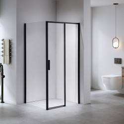 KABINA PRYSZNICOWA PROSTOKĄTNA SUPER SLIM NOVA CZARNA 120x90 CM 6 MM NOVA-BL-120X90