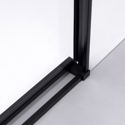 KABINA PRYSZNICOWA PROSTOKĄTNA SUPER SLIM NOVA CZARNA 120x90 CM 6 MM NOVA-BL-120X90