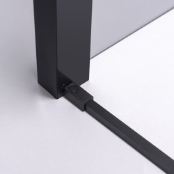 KABINA PRYSZNICOWA PROSTOKĄTNA SUPER SLIM NOVA CZARNA 120x90 CM 6 MM NOVA-BL-120X90