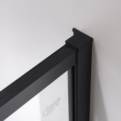 KABINA PRYSZNICOWA PROSTOKĄTNA SUPER SLIM NOVA CZARNA 120x90 CM 6 MM NOVA-BL-120X90