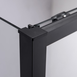 KABINA PRYSZNICOWA PROSTOKĄTNA SUPER SLIM NOVA CZARNA 120x90 CM 6 MM NOVA-BL-120X90