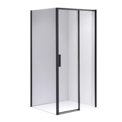 KABINA PRYSZNICOWA PROSTOKĄTNA SUPER SLIM NOVA CZARNA 120x90 CM 6 MM NOVA-BL-120X90