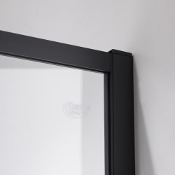 KABINA PRYSZNICOWA PROSTOKĄTNA SUPER SLIM NOVA CZARNA 90x80 CM 6 MM NOVA-BL-90X80