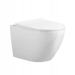 ZESTAW PODTYNKOWY WC STELAŻ GEBERIT DUOFIX MISKA FLOW-WH-03 PRZYCISK CZARNY MAT ZES-FLOW-9