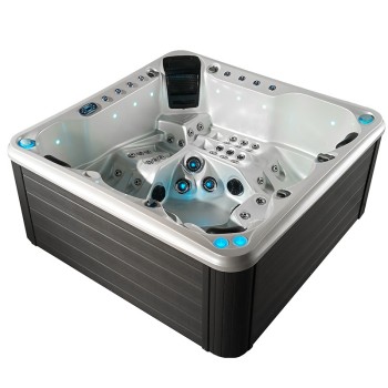 JACUZZI OGRODOWE WANNA SPA745 2000x2000 Biała perła antracyt