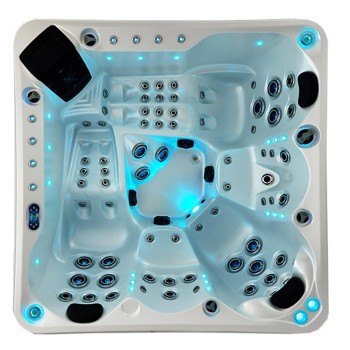 JACUZZI OGRODOWE WANNA SPA745 2000x2000 Biała perła antracyt