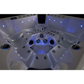 JACUZZI OGRODOWE WANNA SPA745 2000x2000 Biała perła antracyt