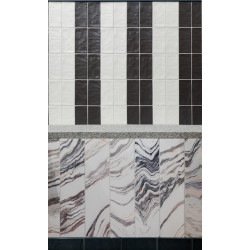 Quintessenza Pausa di TEMPO Bianco - 10x40 cm Płytka Gresowa Dekoracyna Cegiełka TEM101M