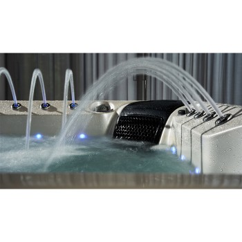 JACUZZI OGRODOWE WANNA SPA745 2000x2000 Biała perła antracyt