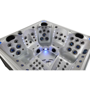 JACUZZI OGRODOWE WANNA SPA745 2000x2000 Biała perła antracyt