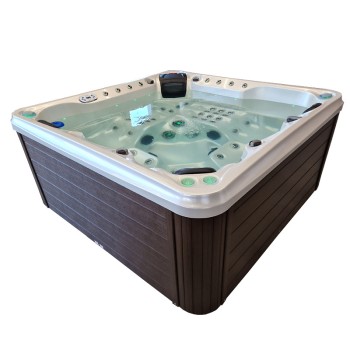 JACUZZI OGRODOWE WANNA SPA745 2000x2000 BIAŁA PERŁA OBUDOWA KAWA