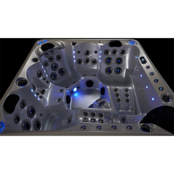 JACUZZI OGRODOWE WANNA SPA745 2000x2000 BIAŁA PERŁA OBUDOWA KAWA