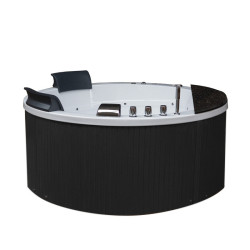 WANNA Z HYDROMASAŻEM DELLA 916 Z OBUDOWĄ CZARNĄ 155x155 CM DELLA-916-155-OBU-BL