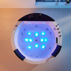 WANNA Z HYDROMASAŻEM DELLA 916 Z OBUDOWĄ CZARNĄ 155x155 CM DELLA-916-155-OBU-BL