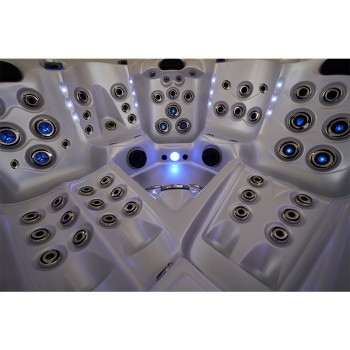 JACUZZI OGRODOWE WANNA SPA745 2000x2000 BIAŁA PERŁA OBUDOWA KAWA