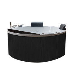 WANNA Z HYDROMASAŻEM DELLA 916 Z OBUDOWĄ CZARNĄ 155x155 CM DELLA-916-155-OBU-BL