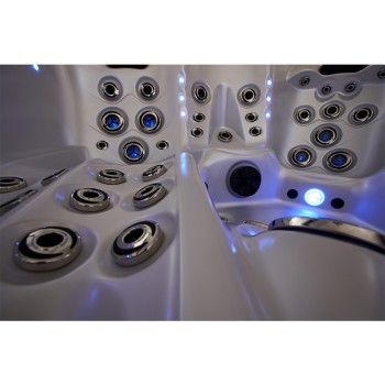 JACUZZI OGRODOWE WANNA SPA745 2000x2000 BIAŁA PERŁA OBUDOWA KAWA
