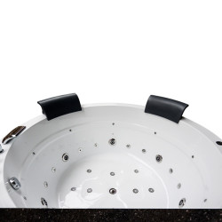 WANNA Z HYDROMASAŻEM DELLA 916 Z OBUDOWĄ CZARNĄ 155x155 CM DELLA-916-155-OBU-BL