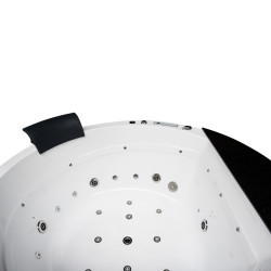 WANNA Z HYDROMASAŻEM DELLA 916 Z OBUDOWĄ CZARNĄ 155x155 CM DELLA-916-155-OBU-BL