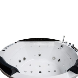 WANNA Z HYDROMASAŻEM DELLA 916 Z OBUDOWĄ CZARNĄ 155x155 CM DELLA-916-155-OBU-BL