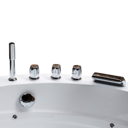 WANNA Z HYDROMASAŻEM DELLA 916 Z OBUDOWĄ CZARNĄ 155x155 CM DELLA-916-155-OBU-BL