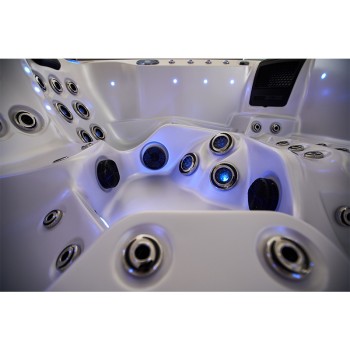 JACUZZI OGRODOWE WANNA SPA745 2000x2000 BIAŁA PERŁA OBUDOWA KAWA