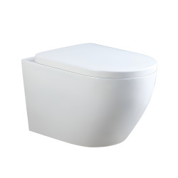 MISKA WC WISZĄCA TORNADO MIZU-WH-TR-02 BIAŁA DESKA WOLNOOPADAJĄCA DUROPLAST MIZU-WH-TR-02