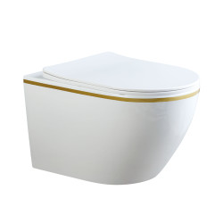 MISKA WC WISZĄCA TORNADO MIZU-WH-GL-TR-03 BIAŁA DESKA WOLNOOPADAJĄCA MIZU-WH-GL-TR-03