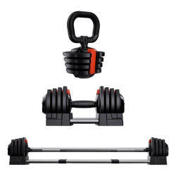 HANTLE REGULOWANE KETTLEBELL ZESTAW AUTOMATYCZNA REGULACJA 3W1 22 KG RP15 RP15