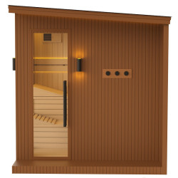 SAUNA OGRODOWA FIŃSKA ALTANKA ESPO-COFFE Z PIECEM 8kW 6-8 OSOBOWA 236x213 CM ESPO-COFFE