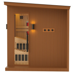 SAUNA OGRODOWA KOMBO INFRARED/FIŃSKA ALTANKA ESPO-COMBO-COFFE 6-8 OSOBOWA 236x213 CM 2W1 ESPO-COMBO-COFFE