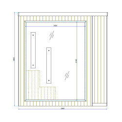 SAUNA OGRODOWA KOMBO INFRARED/FIŃSKA ALTANKA ESPO-COMBO-COFFE 6-8 OSOBOWA 236x213 CM 2W1 ESPO-COMBO-COFFE
