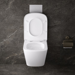MISKA WC WISZĄCA TORNADO VIVA-WH-02 BIAŁA DESKA WOLNOOPADAJĄCA DUROPLAST VIVA-WH-TR-02