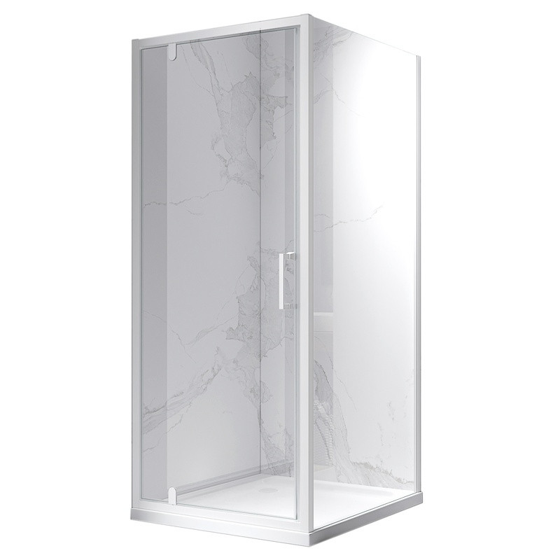 KABINA PRYSZNICOWA KWADRATOWA KZ04B BIAŁA 80x80 CM 6 MM KZ04B-WH-80