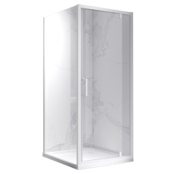KABINA PRYSZNICOWA KWADRATOWA KZ04B BIAŁA 80x80 CM 6 MM KZ04B-WH-80