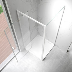 KABINA PRYSZNICOWA KWADRATOWA KZ04B BIAŁA 80x80 CM 6 MM KZ04B-WH-80