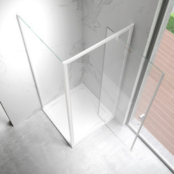 KABINA PRYSZNICOWA KWADRATOWA KZ04B BIAŁA 80x80 CM 6 MM KZ04B-WH-80