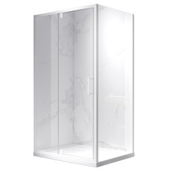 KABINA PRYSZNICOWA PROSTOKĄTNA KZ06B BIAŁA 100x80 CM KZ06B-WH-100X80